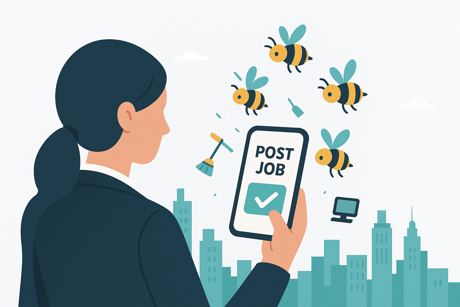 HelpHive illustration for hirers